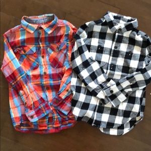 Button Down Plaid Shirts Gap and Cat and Jack